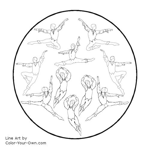 12 Days of Christmas - Ten Lords Leaping Line Art