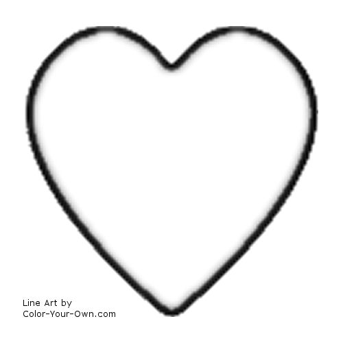 Valentine Heart Line Art