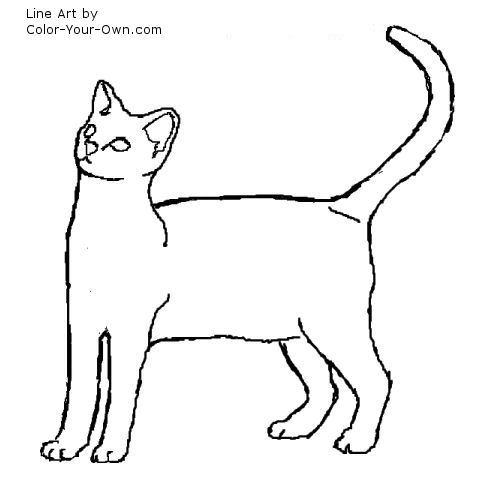 Egyptian Mau Kitten Line Art