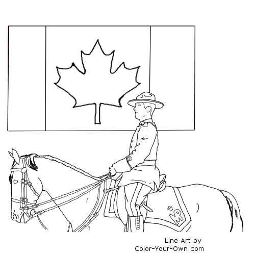 Canada Day Line art