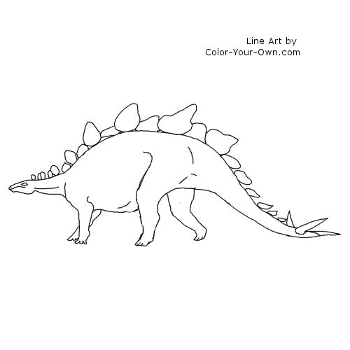Stegosaurus Line Art