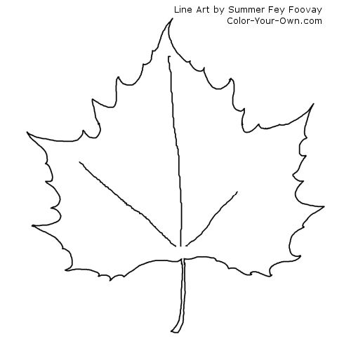 Maple Leaf Coloring Page