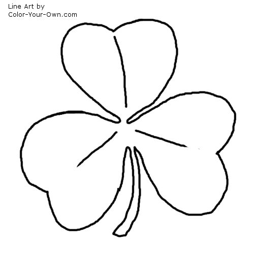 Irish Shamrock Line Art