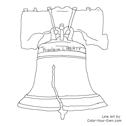 Liberty Bell Line Art